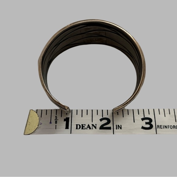 Artisan Designed Modern Sterling Silver Cuff Bracelet - Picture 10 of 12